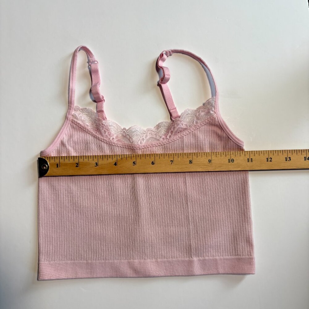 Joe Fresh Light Pink Ribbed Cropped Tank Top Size Small - Picture 7 of 7